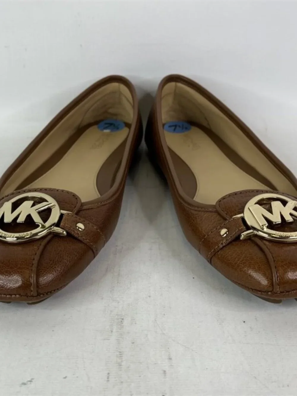 Michael Kors Women Fulton Studded Logo Moccasin Brown Shoes 7.5